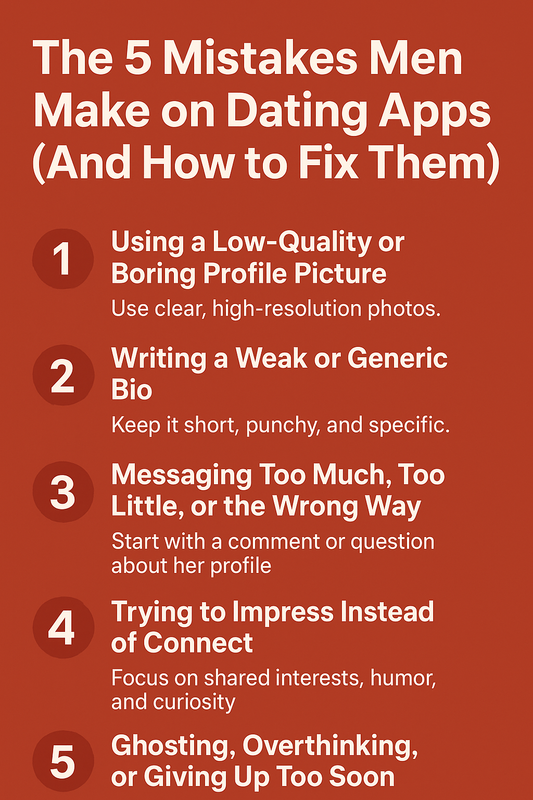 The 5 Mistakes Men Make on Dating Apps (And How to Fix Them)